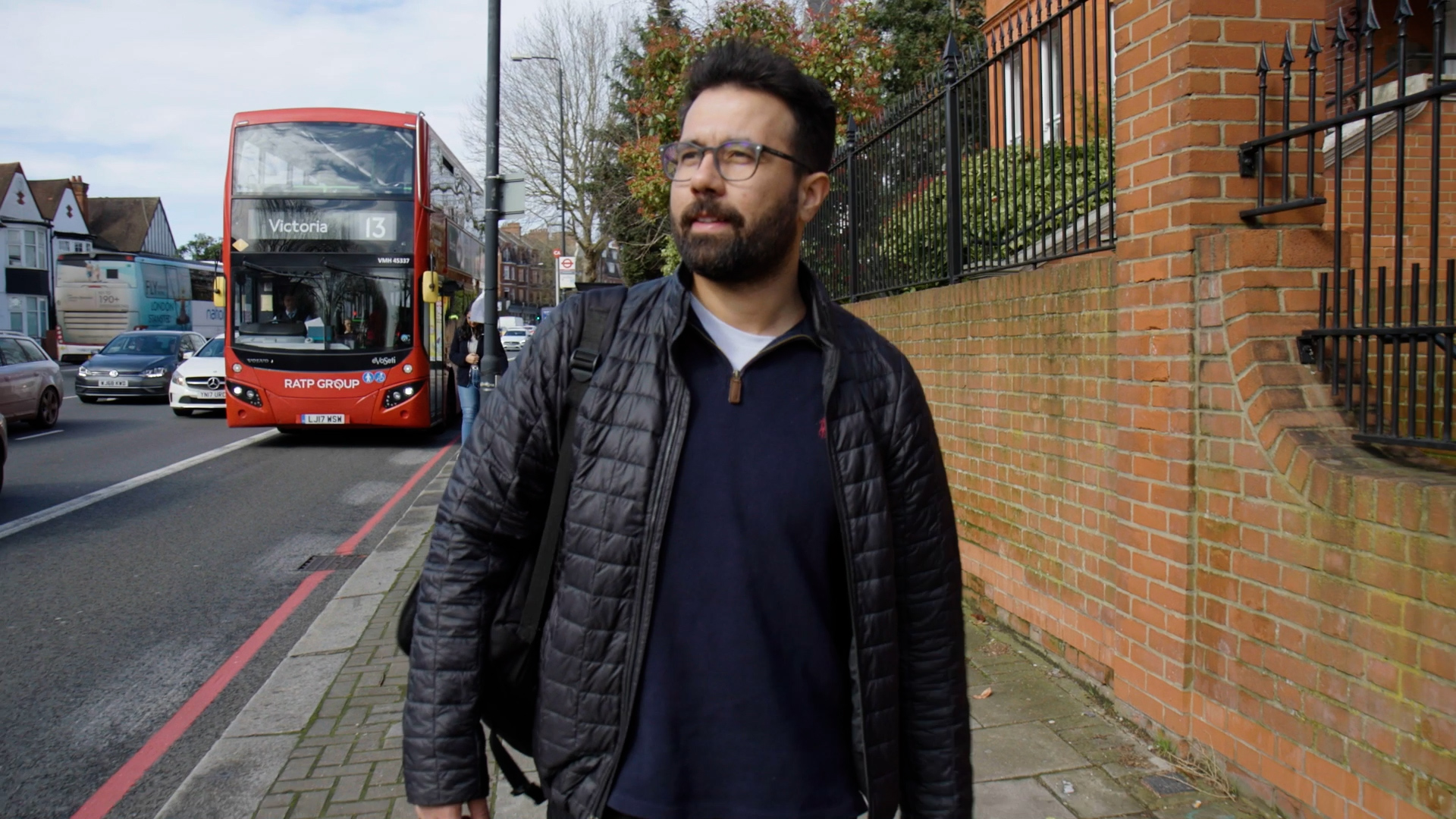 Osman walking in London